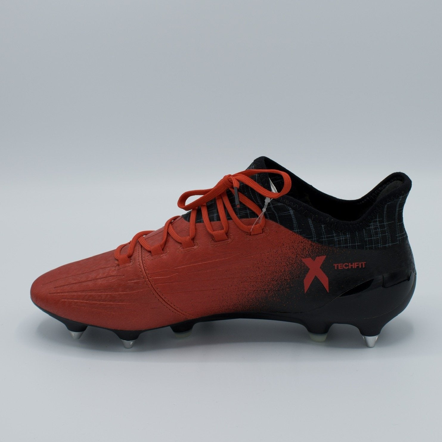 Adidas red 2025 and black boots